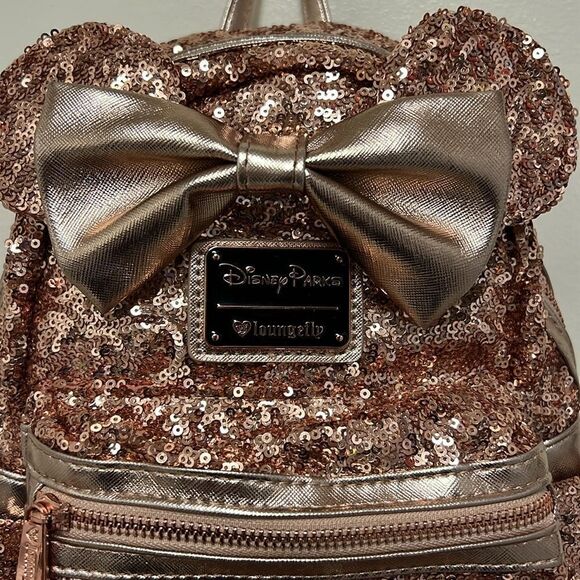 Loungefly Rose Gold Sequin Disney Backpack main image 4